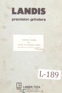 Landis-Landis 12R and 14R Centerless Grinding Operators Instruction Manual-12R-14R-01